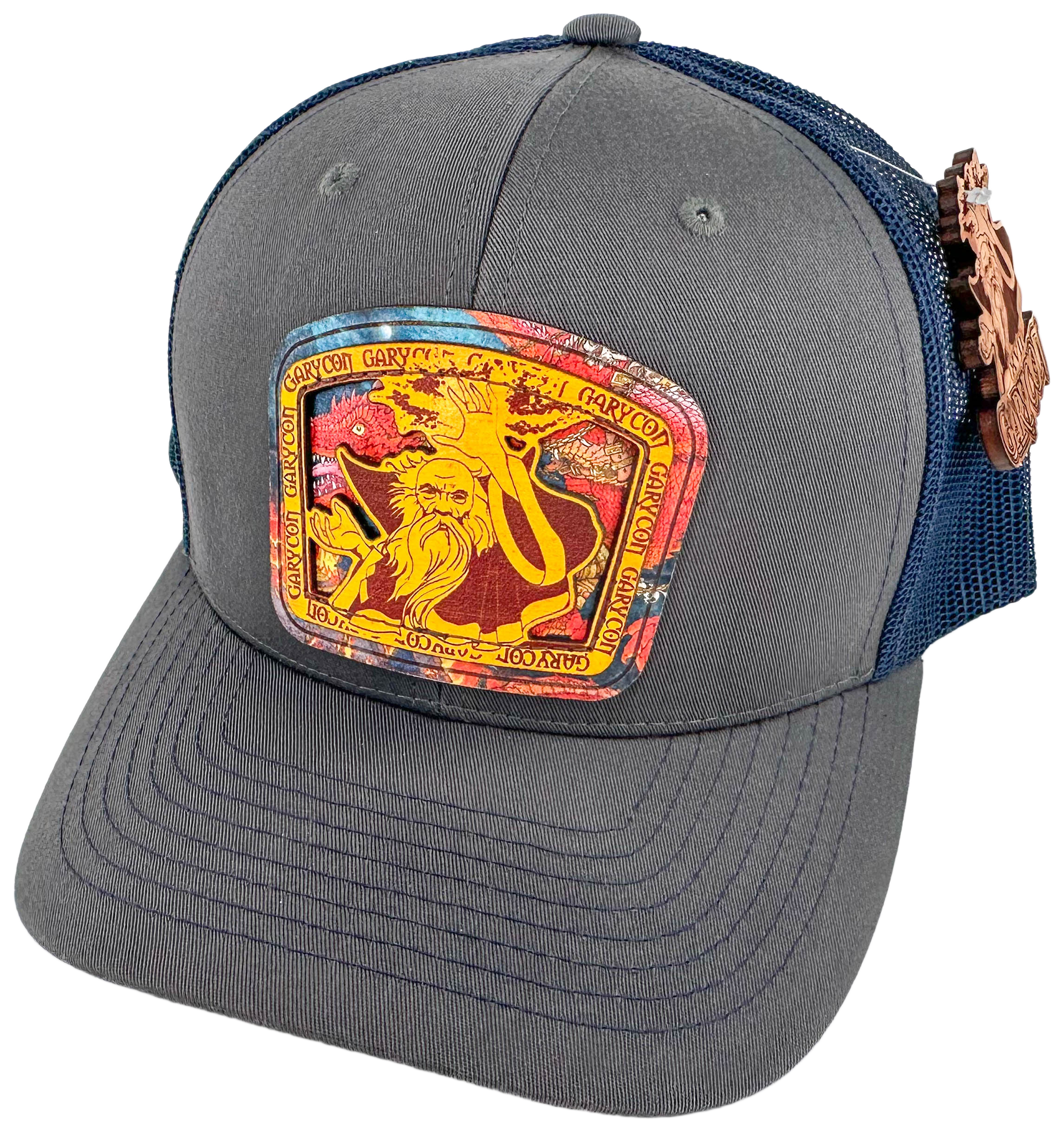GARYCON WIZARD ON FIRE LEATHER PATCH HAT