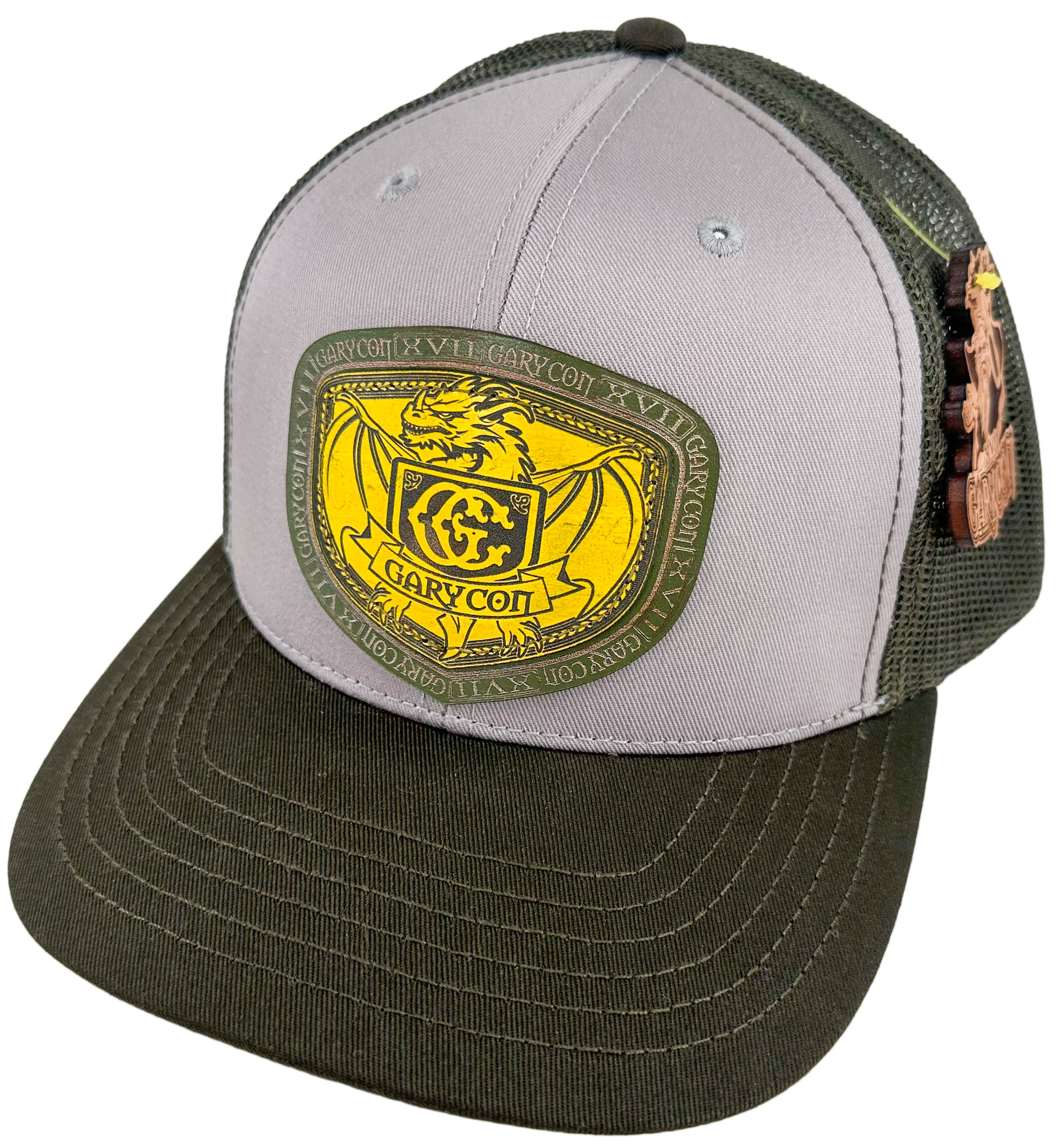 GARYCON DRAGON SHIELD LEATHER PATCH HAT(YELLOW,OLIVE,GREY)