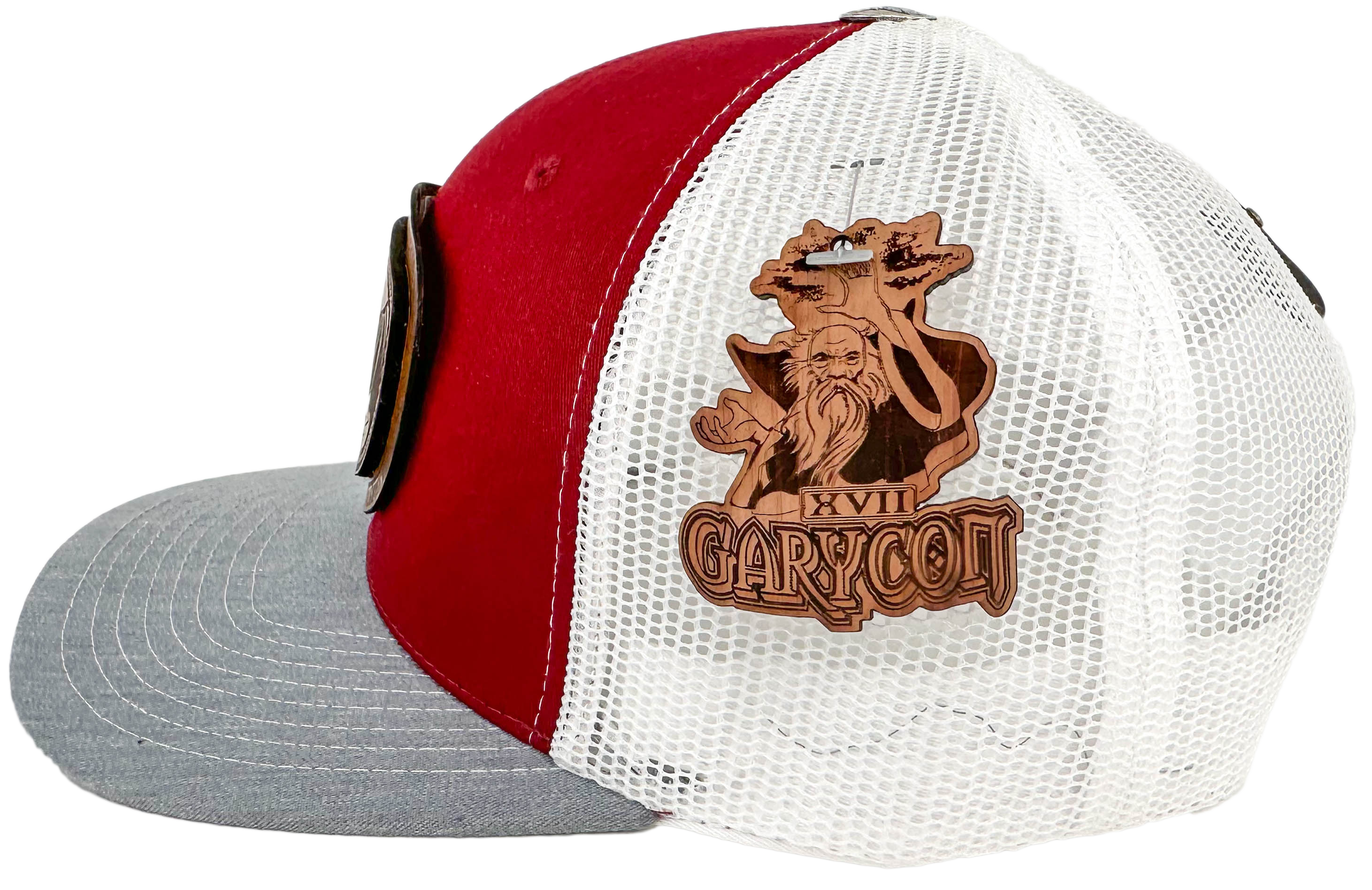 GARYCON DRAGON SHIELD LEATHER PATCH HAT(MAROON,GREY,SADDLE BROWN)