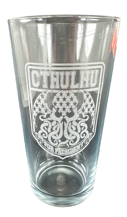 Cthulhu For Pres Laser Etched 16oz Pint Glass