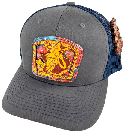 GARYCON WIZARD ON FIRE LEATHER PATCH HAT