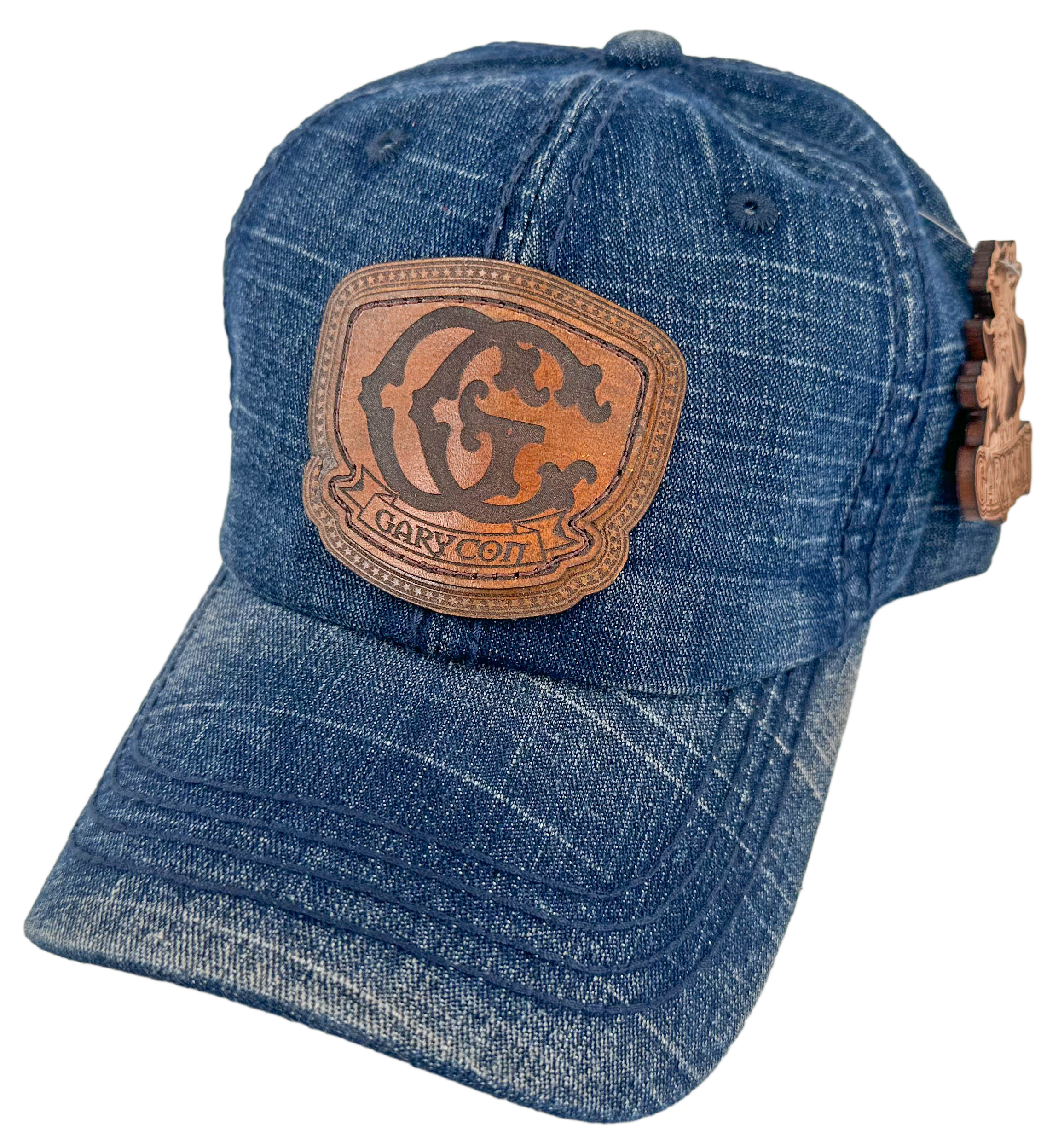 GARYCON VINTAGE COTTON 3D GC LEATHER PATCH HAT