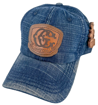 GARYCON VINTAGE COTTON 3D GC LEATHER PATCH HAT